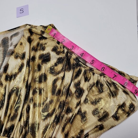 SEXY Shimmer Animal Print Dress Short Sleeve S & L - Picture 10 of 15